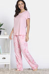 Zivame Floral Hush Knit Cotton Pyjama Set - Fairy tale — thumbnail 3